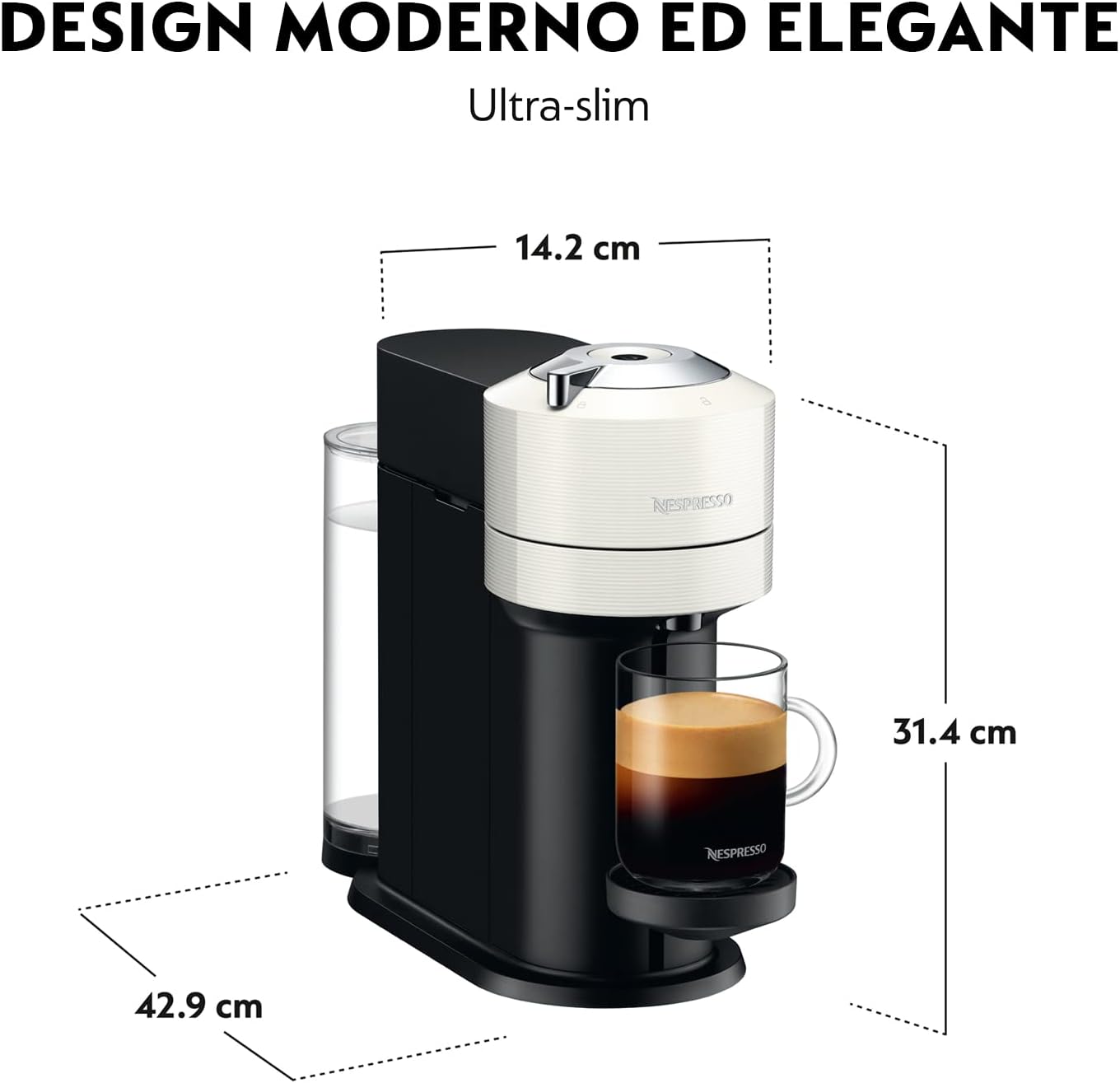 Nespresso Machine à café à capsules DeLonghi ENV 120.BWAE Vertuo Next Premium avec mousseur à lait, marron