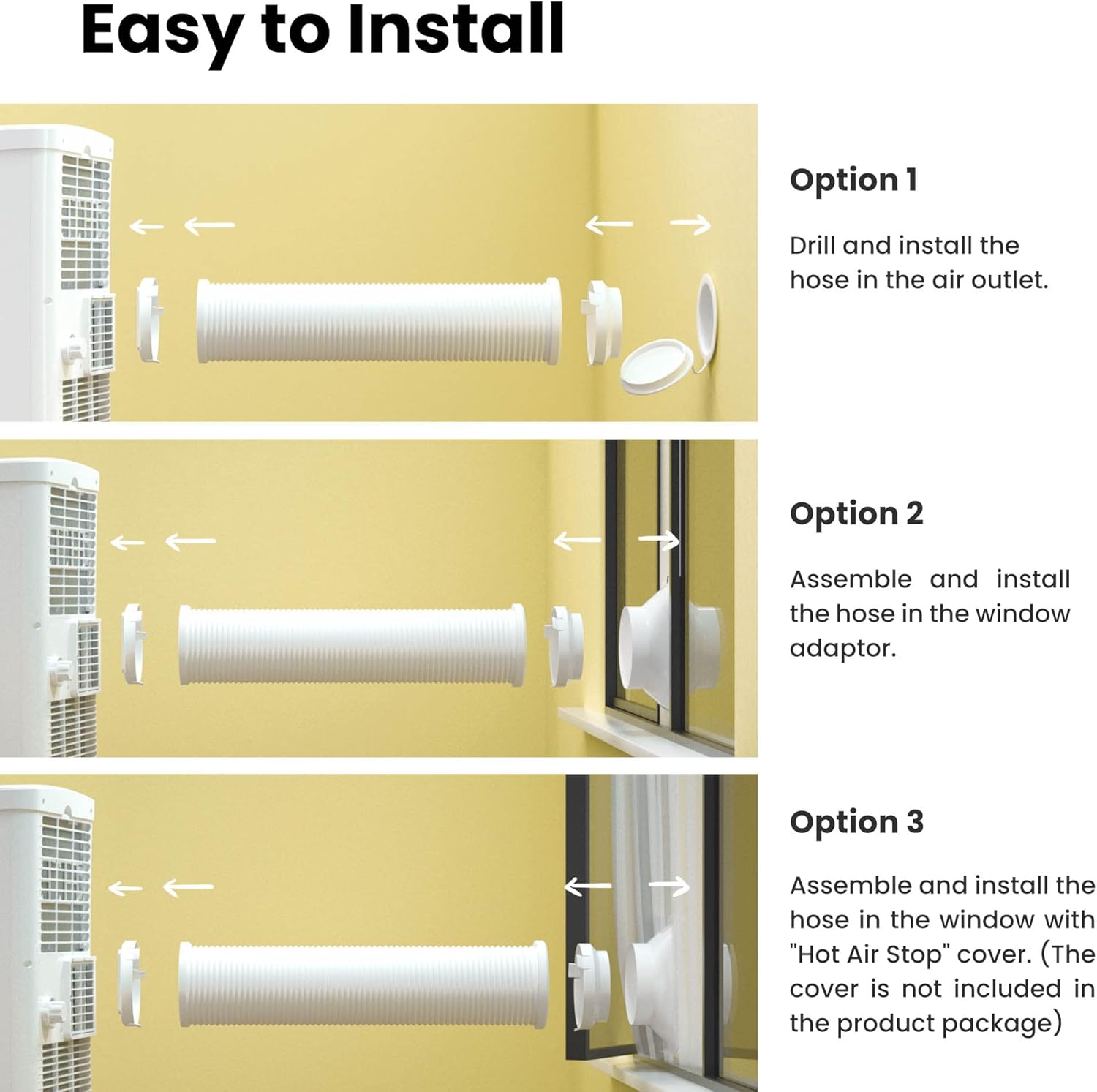 COMFEE' Climatiseur Mobile 9000 BTU/h 2,6kW, 3-EN-1 Refroidisseur Déshumidificateur Ventilateur, Fonction Follow me, Minuterie, Mode nuit, Pour salon et maison de 33㎡/88m³, MPPH-09CRN7, R290