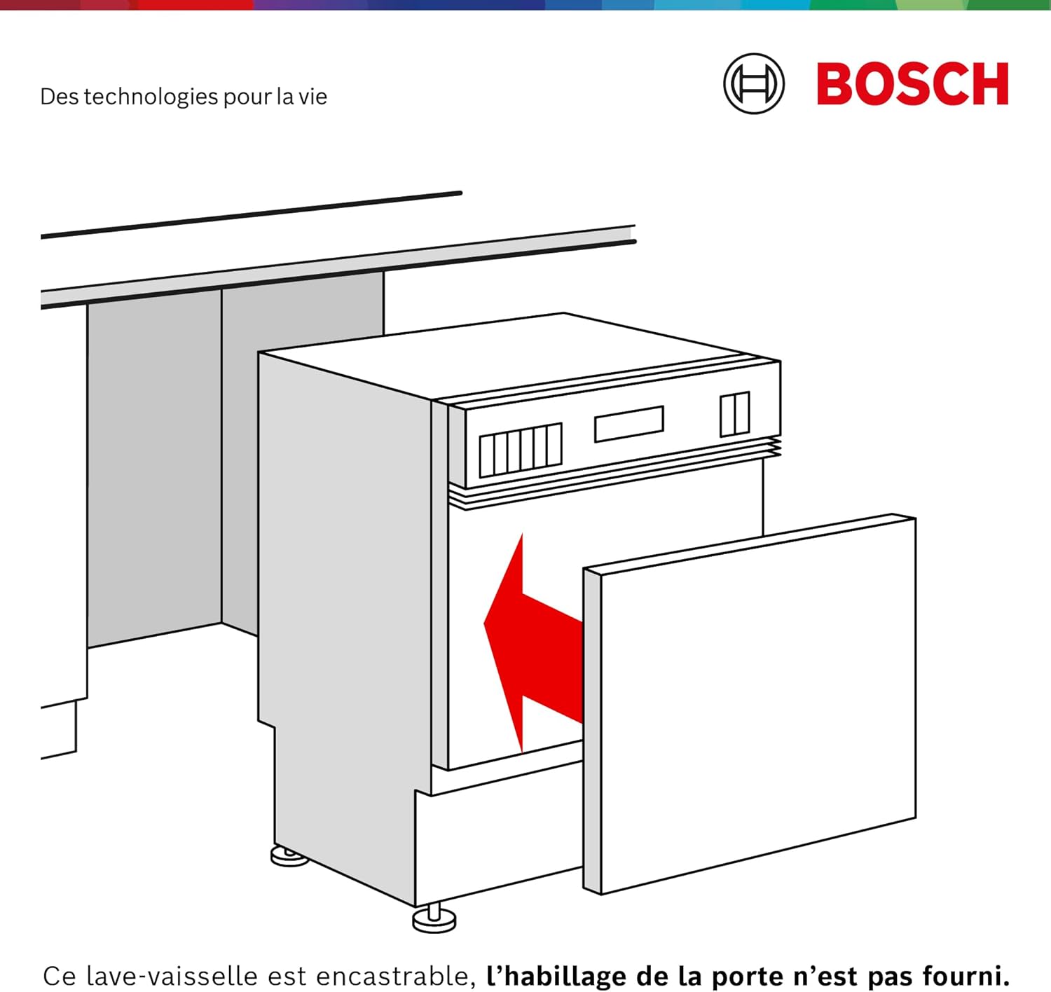 Bosch SMI4HTS31E - Lave-vaisselle encastrable - 60 cm - Home connect - 12 couverts - Moteur EcoSilence - Metallic