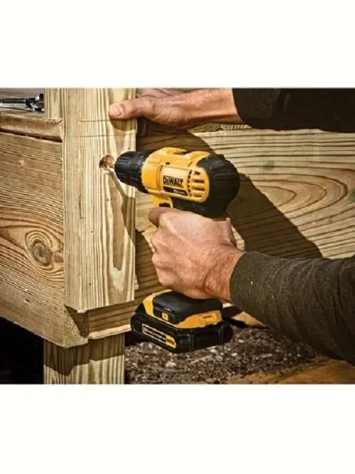 DEWALT 20V Max Cordless Drill/Driver Kit, Compact, 1/2-Inch (DCD771C2), Yellow