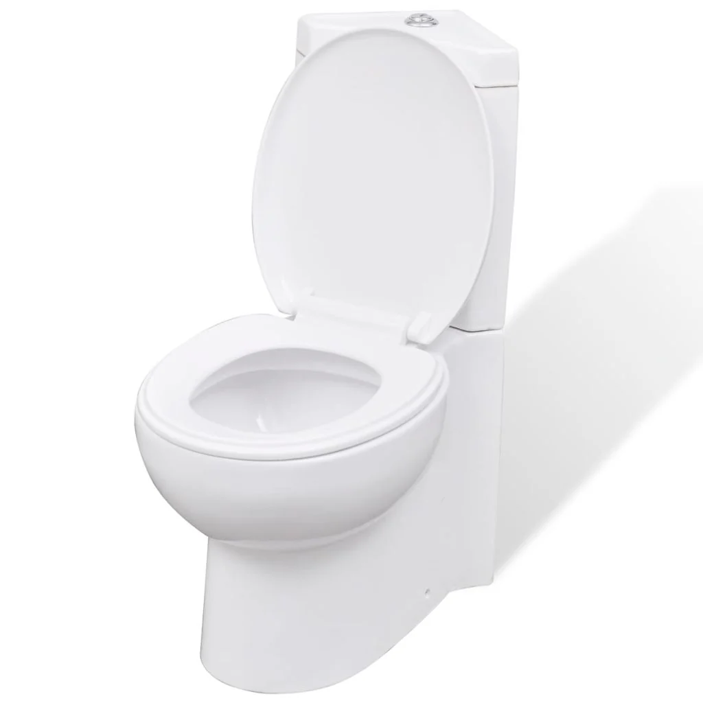 Toilette d'angle céramique cuvette toilette abattant WC blanc 02_0003559