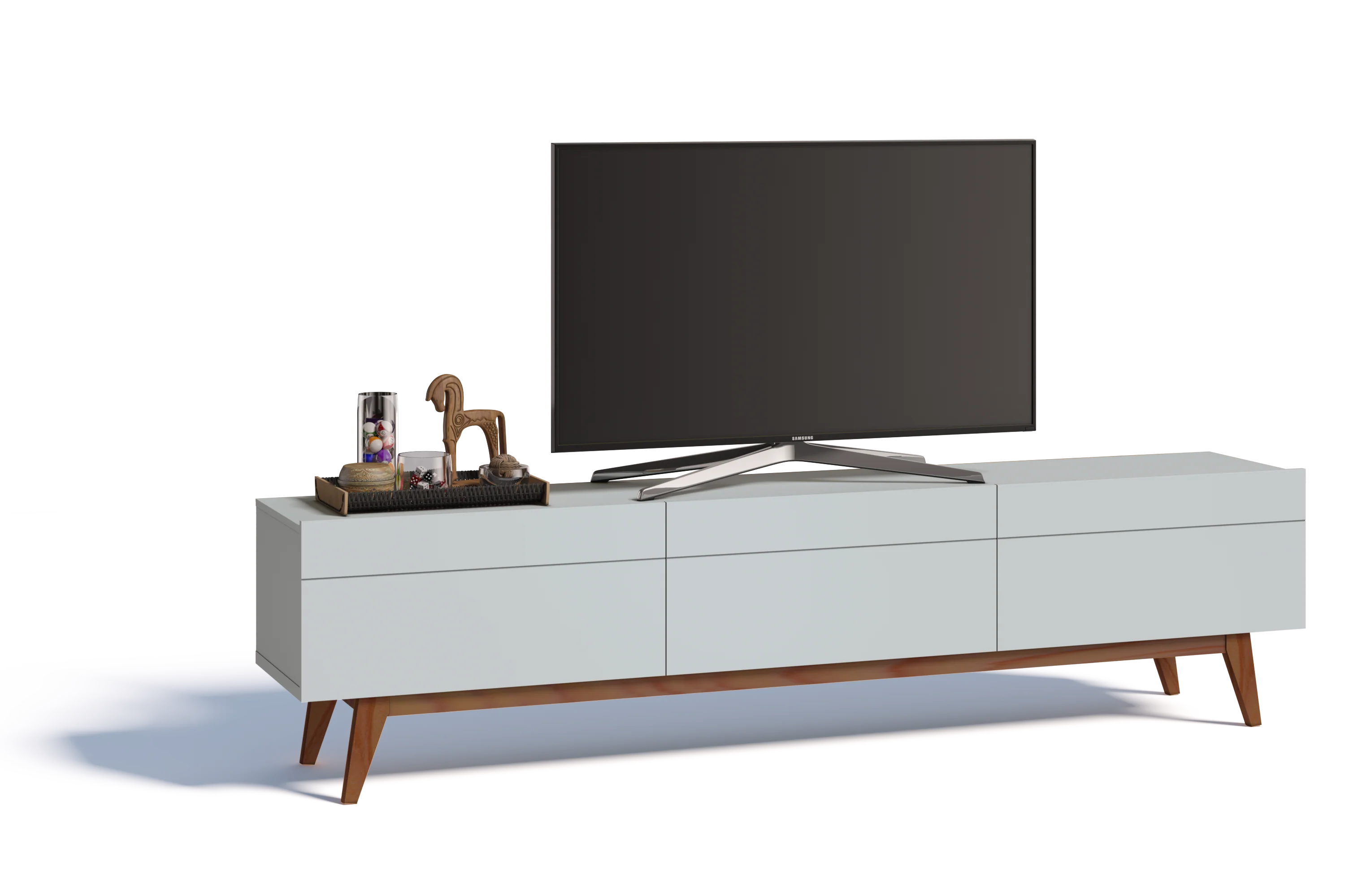 MEUBLE TV CLASSIC 3G 2.2 BRANCO ACETINADO 1069