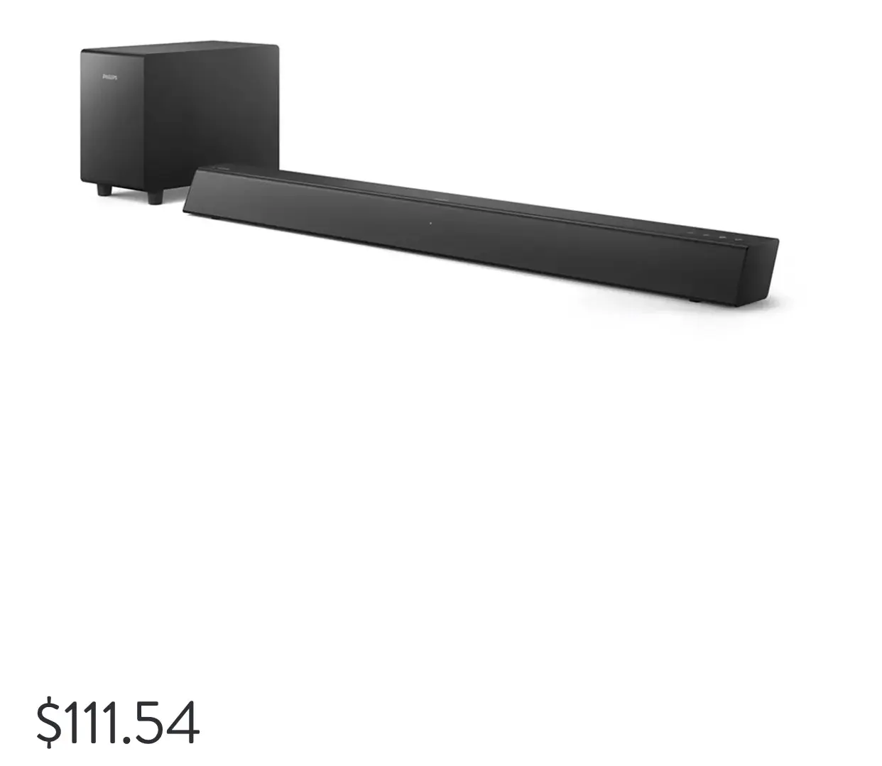 PHILIPS B5306 2.1-Channel Soundbar with Wireless Subwoofer & Roku TV Ready, Black