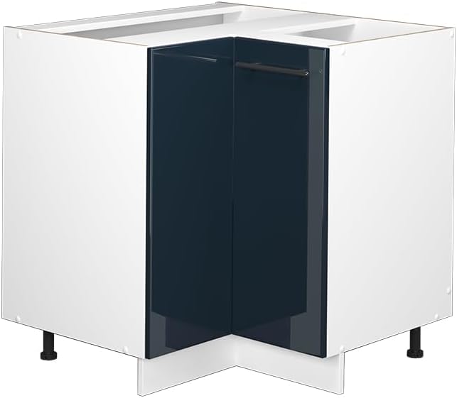 Vicco Meuble pour Four Fame-Line, Blanc Haute Brillance/Blanc, 60 cm avec étagères Ouvertes