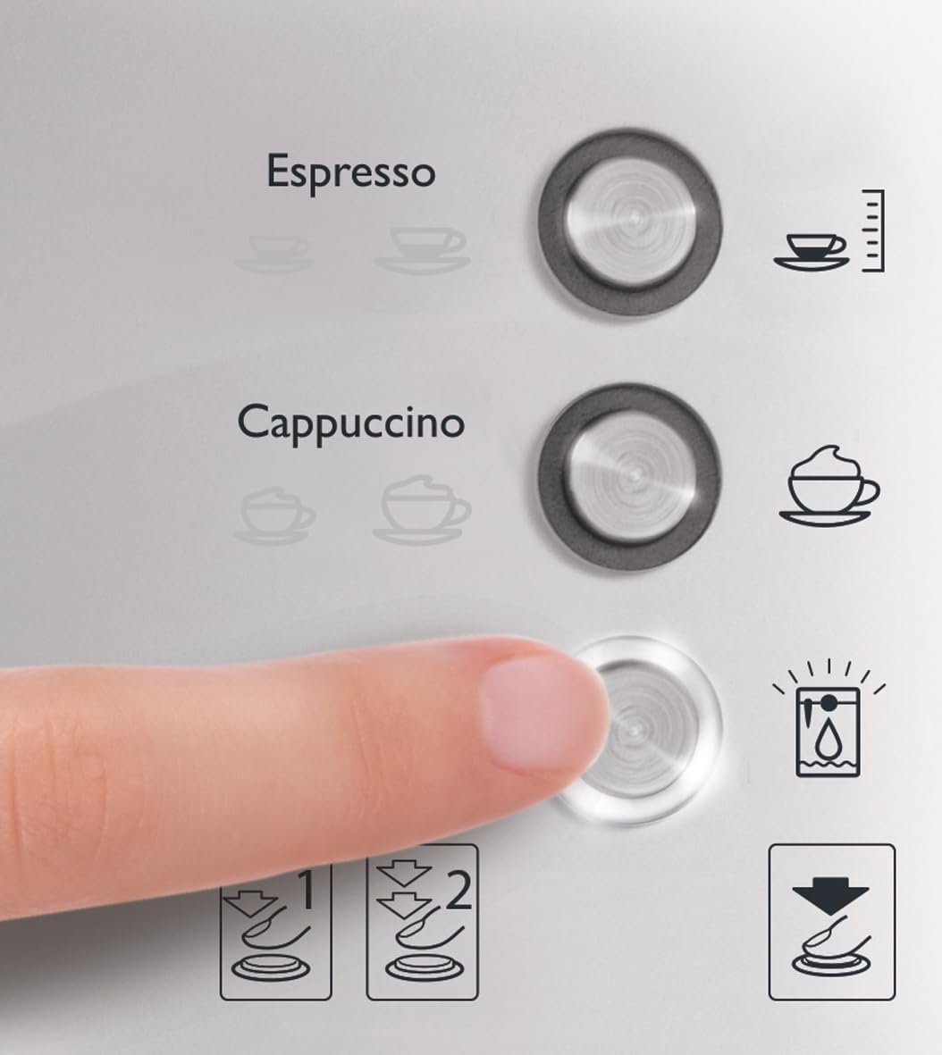 Breville Prima Latte 3-in-1 machine à café espresso, latte et cappuccino | pompe professionnelle 15 bars et mousseur à lait | rouge