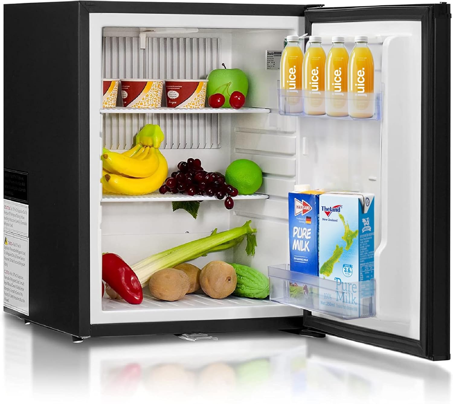 SMETA Frigo 12V, Réfrigérateur Camping 12V 220V 40L, Frigo Caravane, Mini Frigo de Chambre, Frigo 12V Camping Car, Réfrigérateur pour Voiture, Van, Fourgon, Bureau, Gîte - Noir