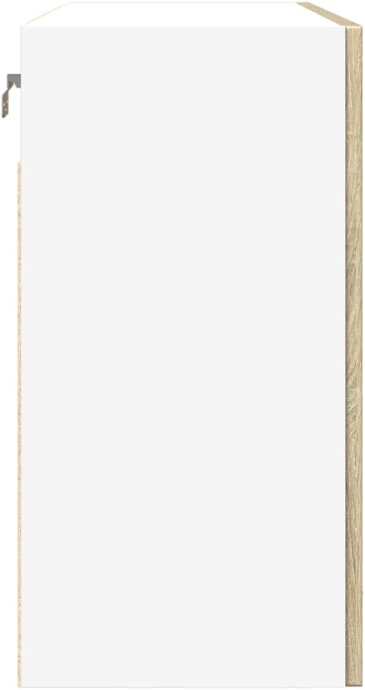 vidaXL Armoire à Micro-Ondes Placard Armoire de Rangement Meubles de Cuisine avec 4 Etagères Intérieur Maison Gris Béton 60x57x207 cm Aggloméré