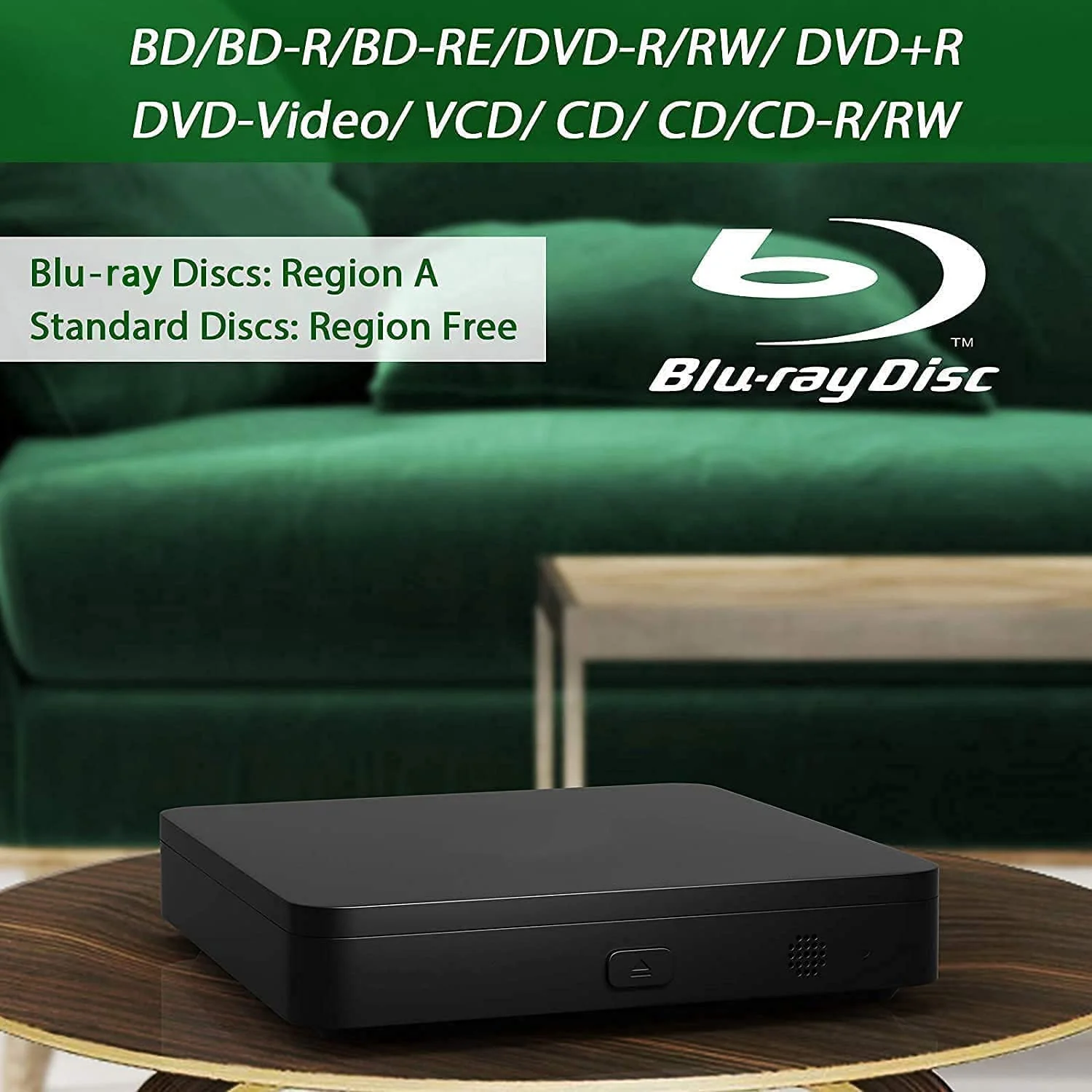 Didar Blu Ray DVD Player, Ultra Mini 1080P Blue Ray Disc Player