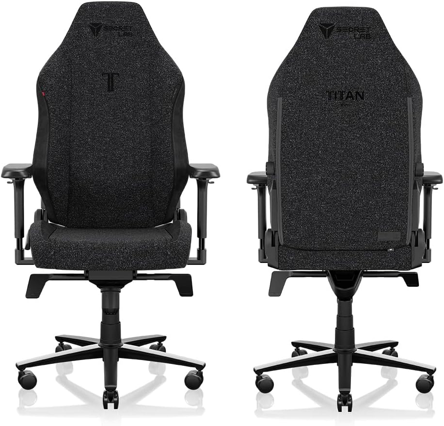 Secretlab Chaise Gaming Titan Evo Cookies & Cream - Ergonomique, Confortable et Inclinable avec Accoudoirs 4D, Appui-Tête Magnétique et Support Lombaire Intégré à 4 Directions - Gris - Tissu