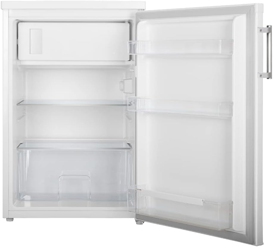SEVERIN Combiné Table Top, Mini Bar, Mini réfrigérateur Pose libre, Réfrigérateur bar de largeur 56 cm, Volume : 120 Litres, Classe D, 110 kWh/an, 39 dB, Blanc, TKS 8846