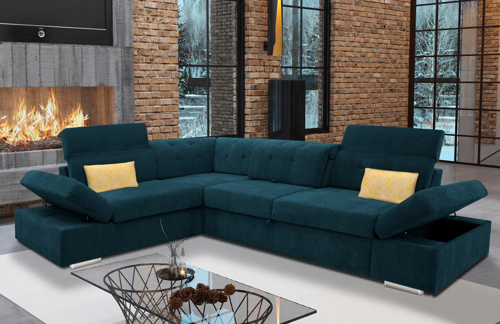 CANAPE MATTHEW ACV REV PANO-TISSU BLEU-A89322