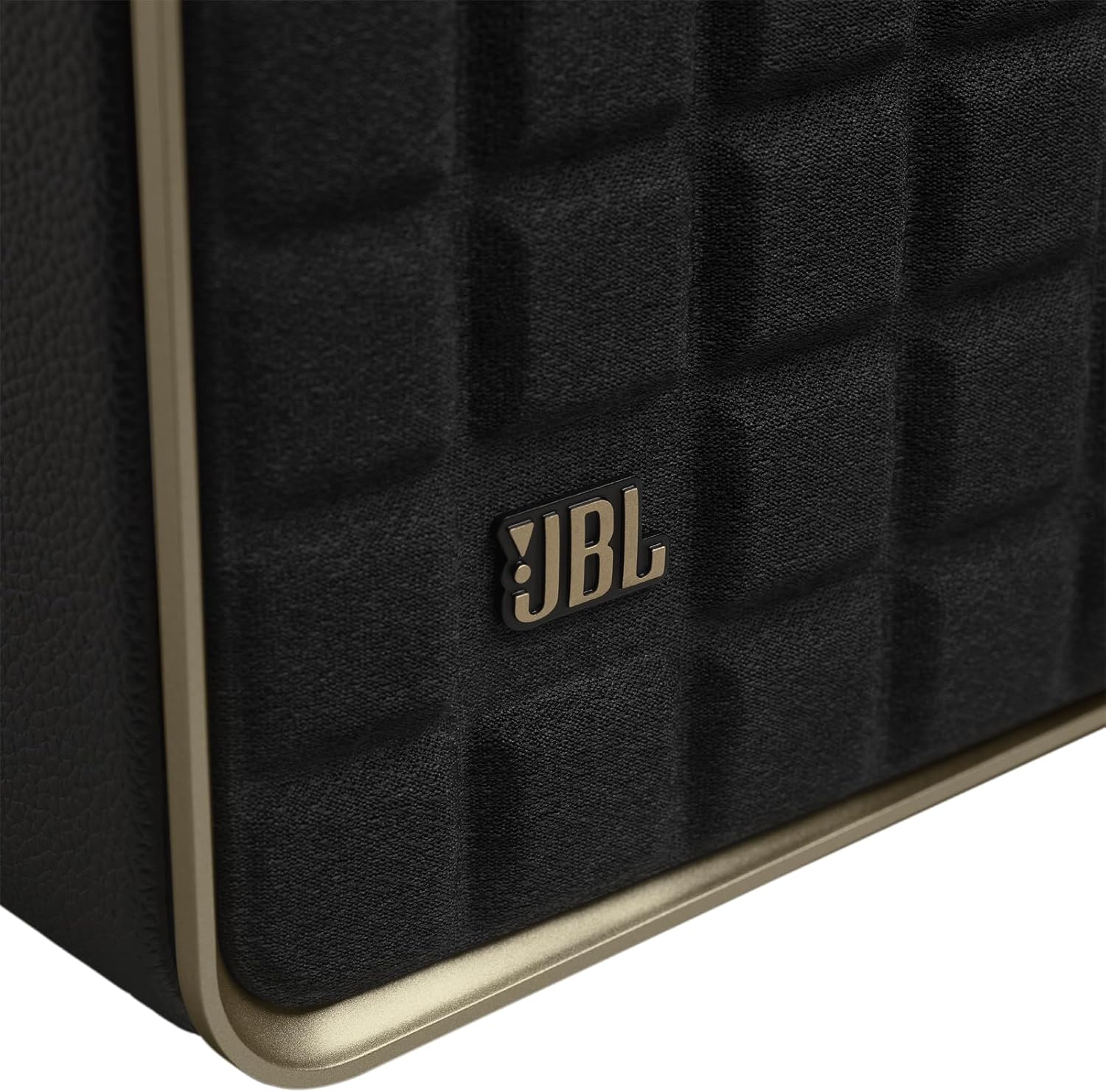 JBL Authentics 200 Enceinte Smart Home avec Wi-Fi, Bluetooth et assistants vocaux, design rétro, noire, Prise européenne (Type C)