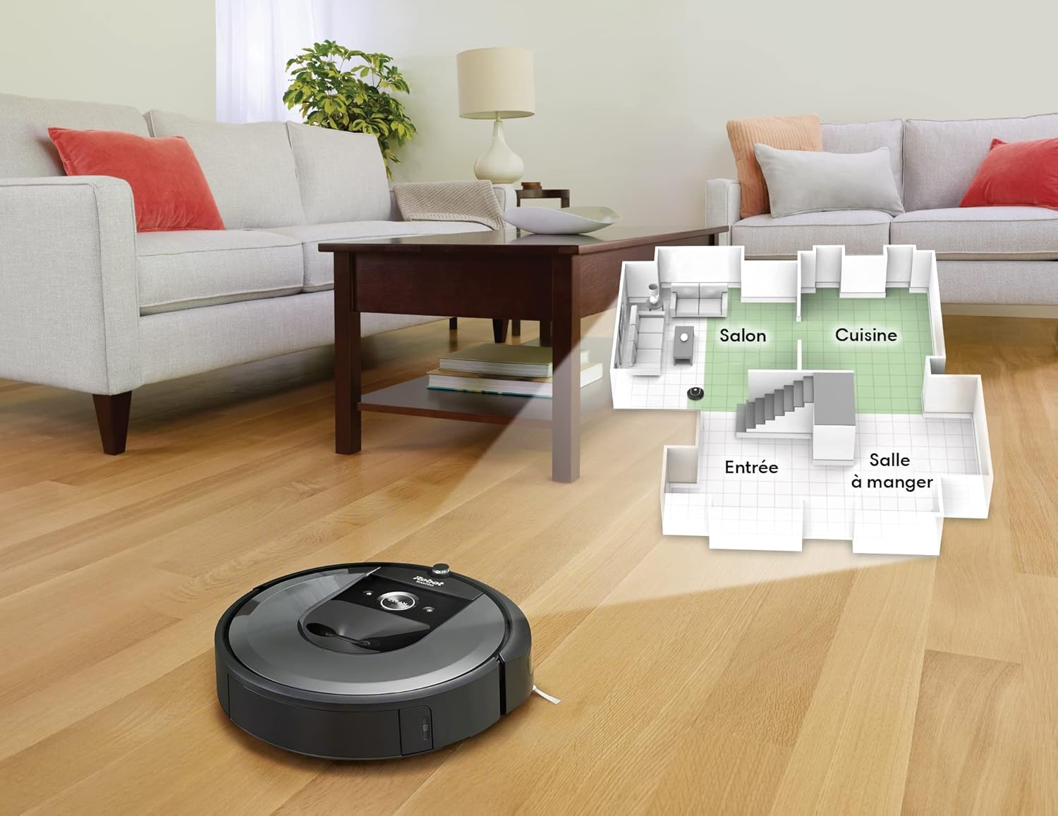 iRobot Roomba Combo j9+ Vacuum and Mop Robot with Automatic Suction/Refill Station, Mapping, PrecisionVision Navigation, 4-Stage Cleaning, Object Detection/Avoidance, Voice Assistant Compatible