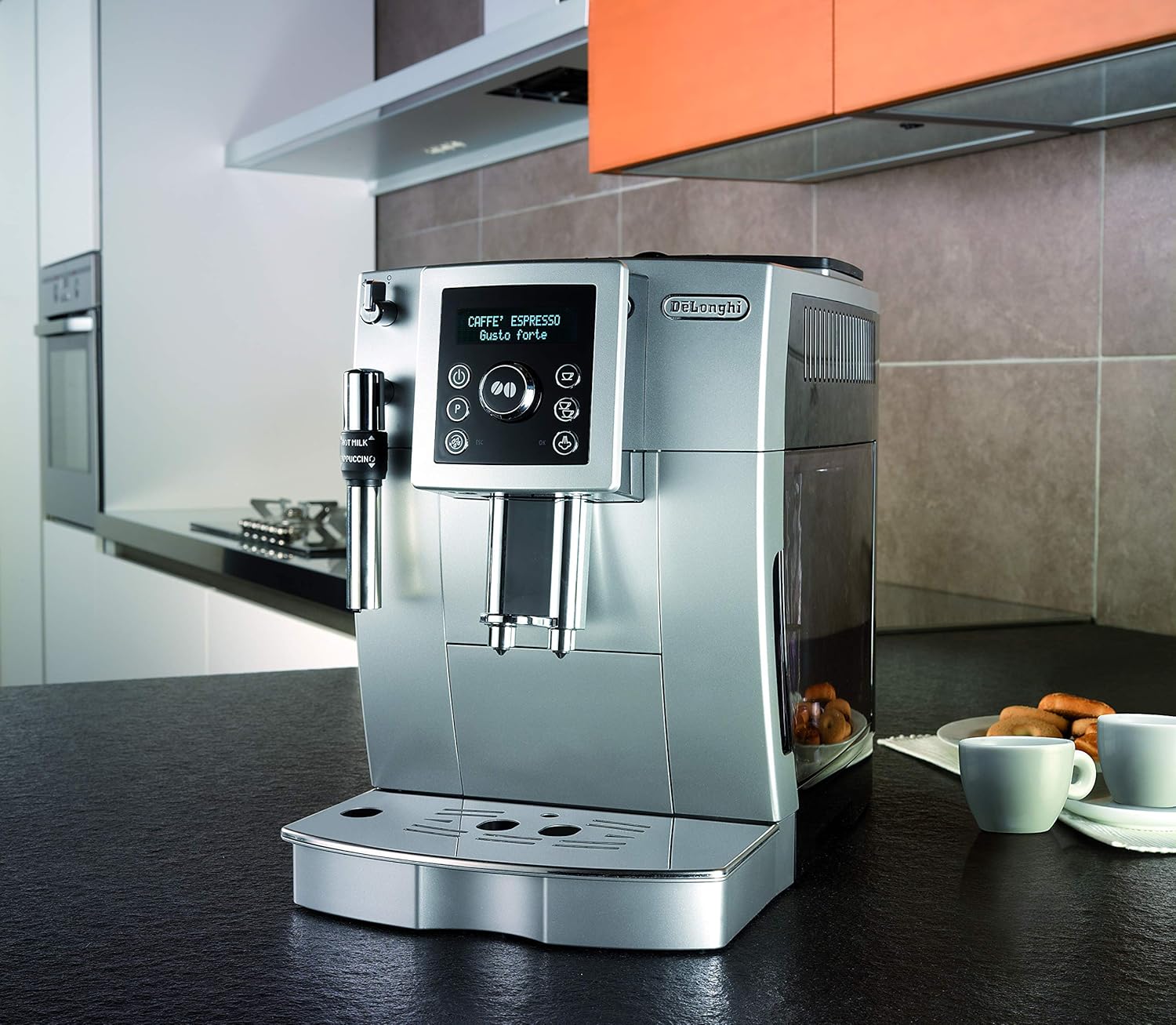 De'Longhi Magnifica Evo Machine a Café Grain ECAM292.33.SB, Machine Expresso et Cappucino, Argent [Exclusif Amazon], Cafè
