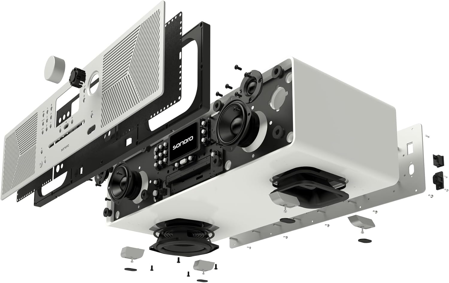 sonoro MEISTERSTÜCK (Gen.2) Chaîne Hi-FI (Airplay, Chromecast, Spotify, Tidal, FM, Dab+, USB) Noyer