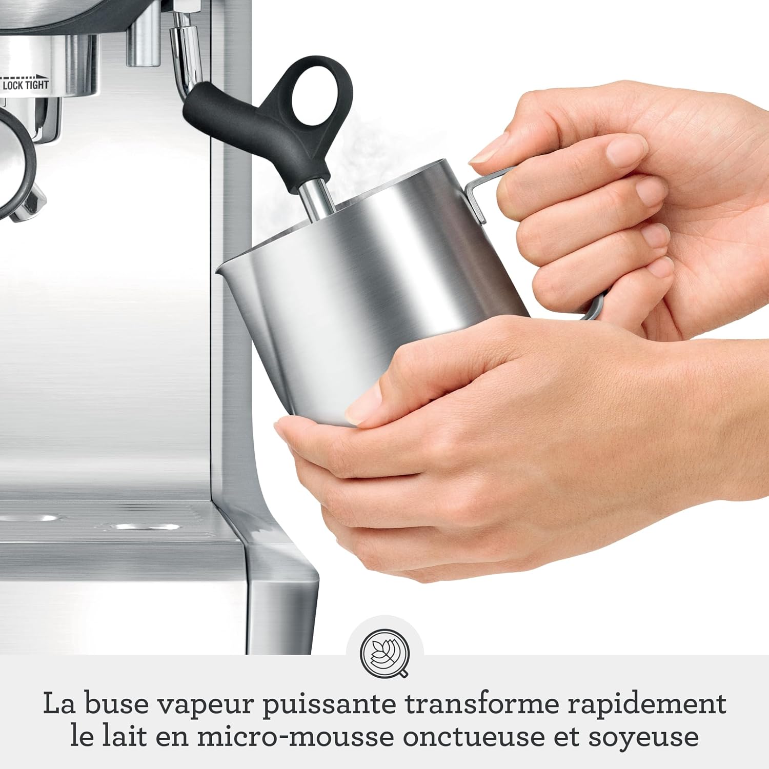 Sage - The Barista Express - Machine à Café à Grain avec Mousseur à Lait Manuel - Acier Inoxydable Brossé