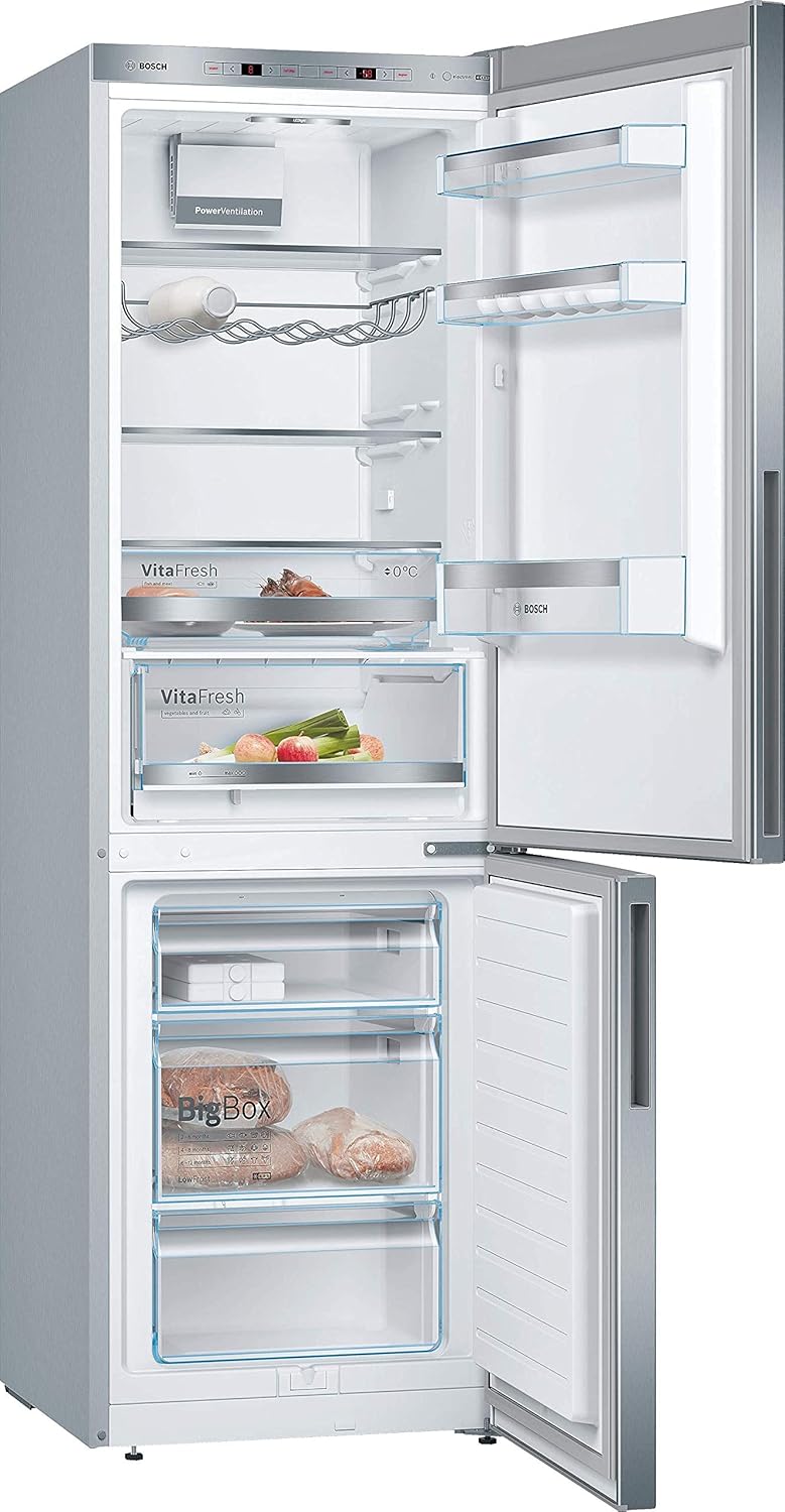 Bosch KGE39ALCA- Série 6, Réfrigérateur combiné pose-libre, 201 x 60 cm, Inox