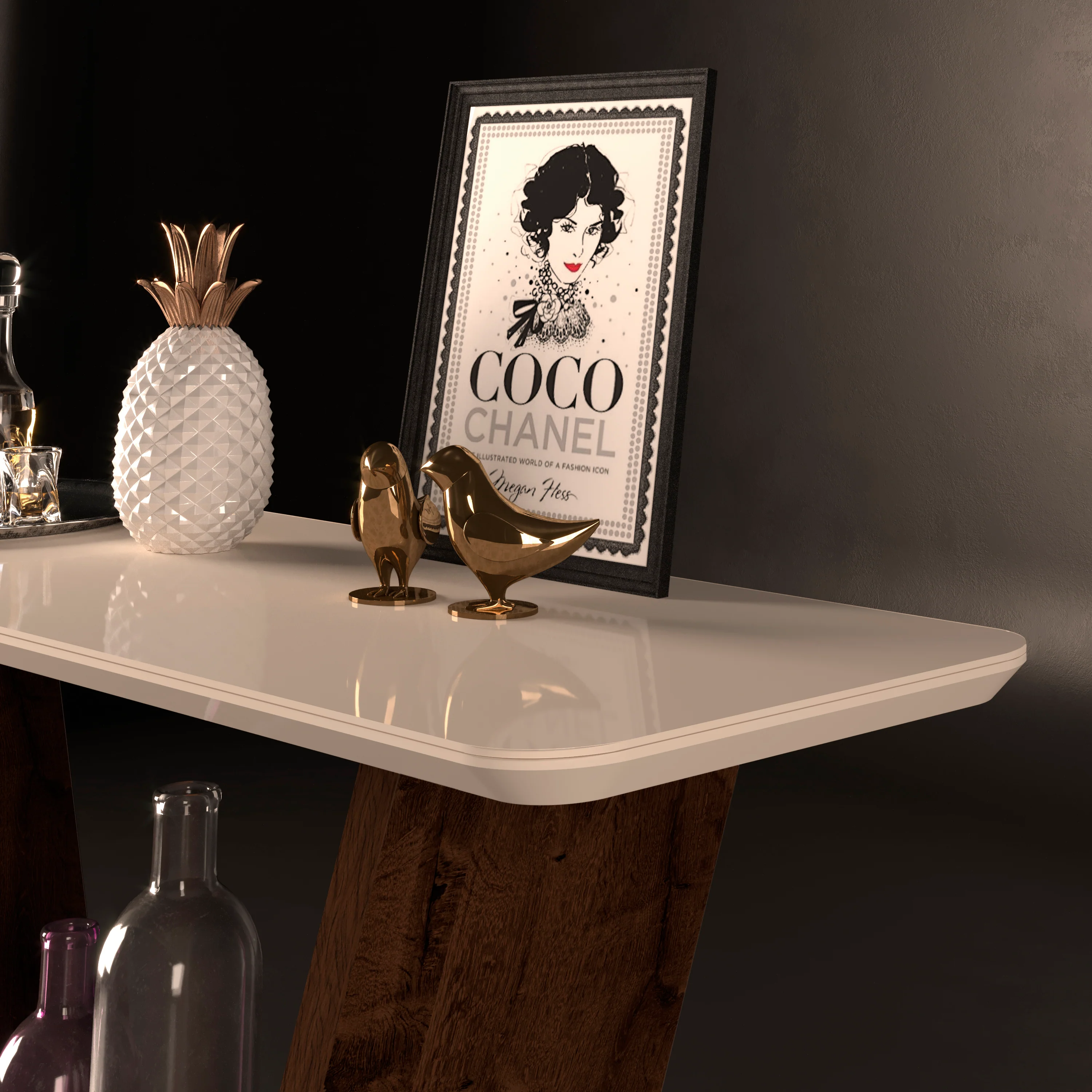 MEUBLE DJ APARADOR FRATELLO WITHOUT MIRRORS RUSTICO MALBEC * 19 688.108