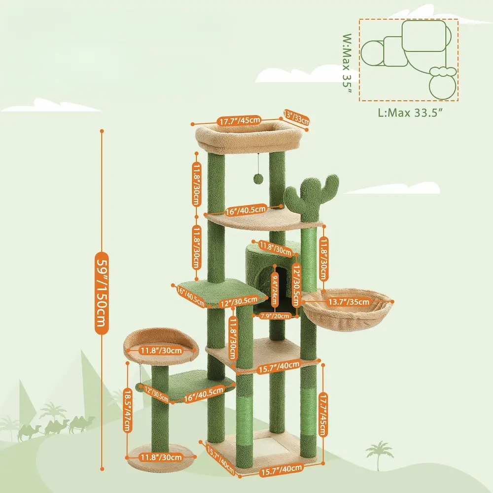 Arbre à chat pour grand chat - Confort et espace