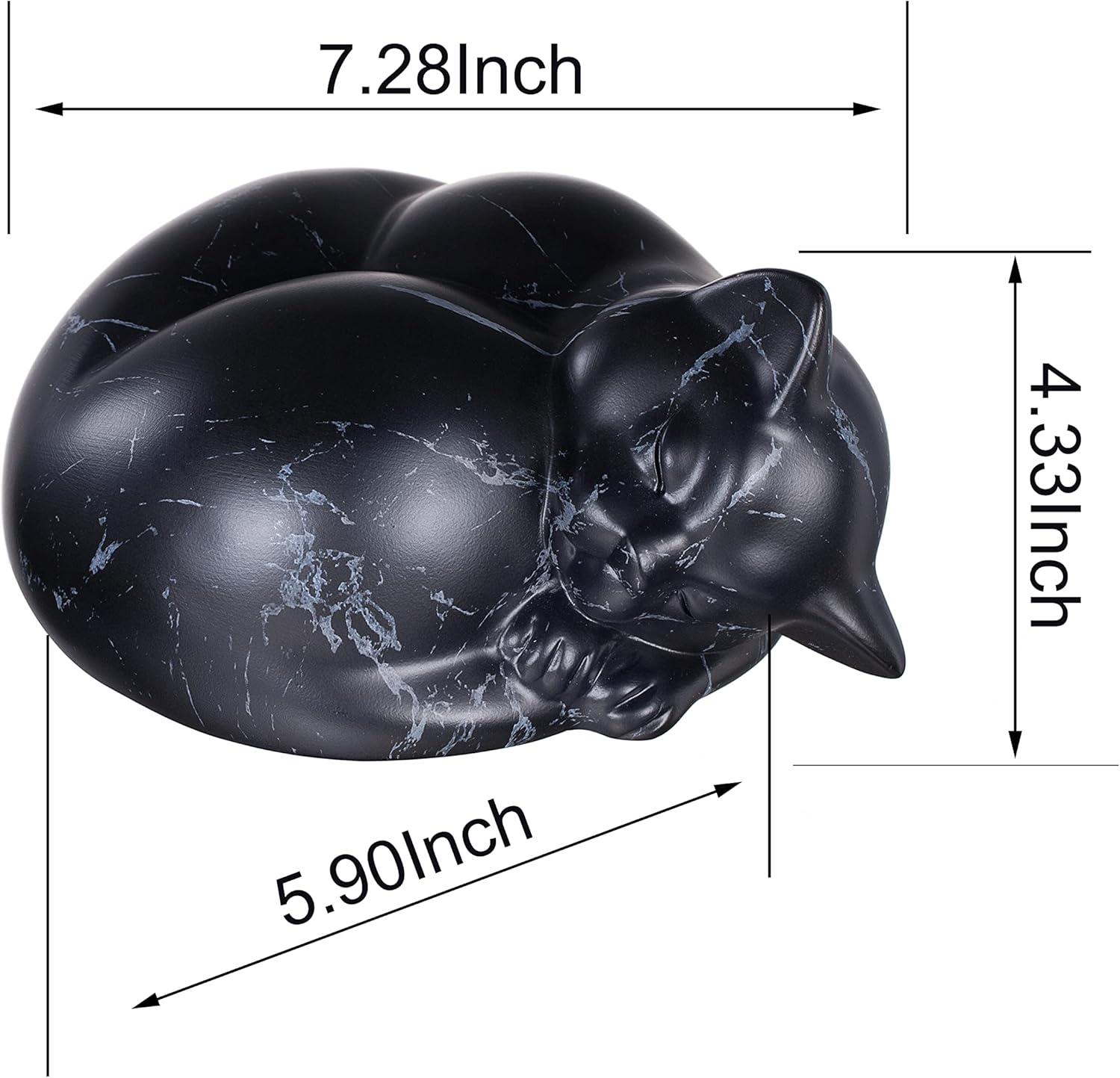 Kriss Art Urne pour animal de compagnie, urne de crémation en résine pour chat, urne pour cendres, urne pour petit animal