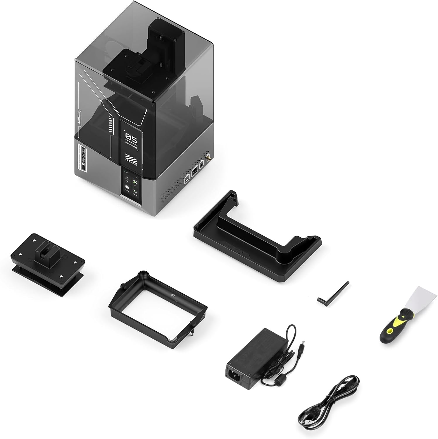 ELEGOO Mars 5 Ultra Imprimante 3D Résine 9K, Impression à Haute Vitesse 150mm/h, Nivellement Automatique, Détection Intelligente, Transfert Wi-Fi, Taille d'Impression 153.36 x 77.76 x 165 mm³