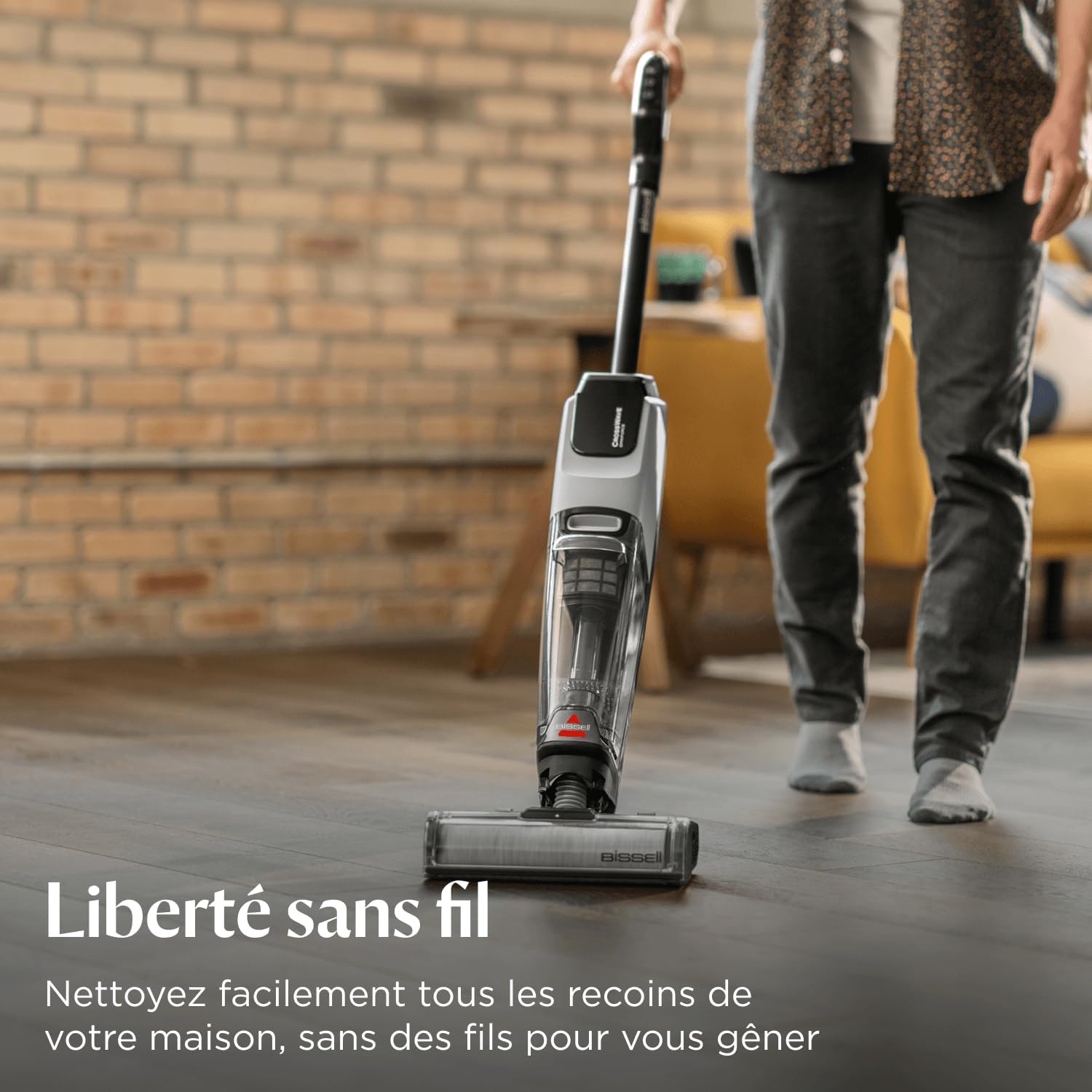 Bissell CrossWave OmniForce, Aspirateur Balai Laveur sans Fil, Aspire & Lave en Même Temps ou Mode Aspiration Uniquement, Nettoyeur Puissant, Nettoyeur a Eau pour Multi-Surfaces, 240m², 3912N