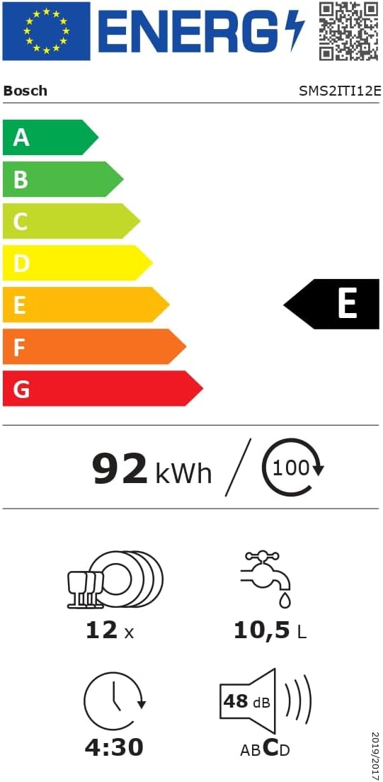 Bosch SMS2ITI12E - Série 2, Lave-vaisselle pose libre - 60cm - Home Connect - 12 couverts - Moteur EcoSilence - Inox