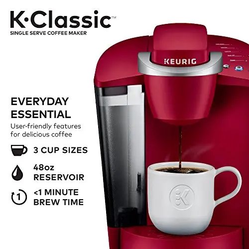Keurig K-Classic Coffee Maker K-Cup Pod, Single Serve, Programmable, 6 to 10 oz. Brew Sizes, Black
