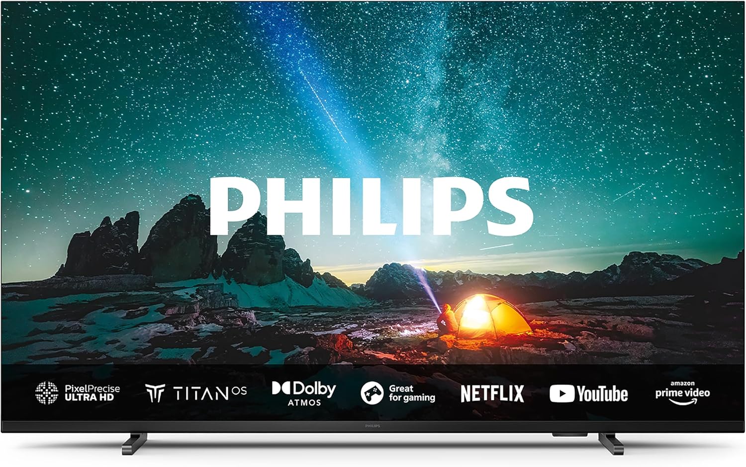 Philips 50PUS7609 Smart TV LED 4K - Écran 50 Pouces avec Plate-Forme Pixel Precise Ultra HD Titan OS et Son Dolby Atmos, Fonctionne avec Alexa et l’Assistant Vocal Google - Gris Anthracite