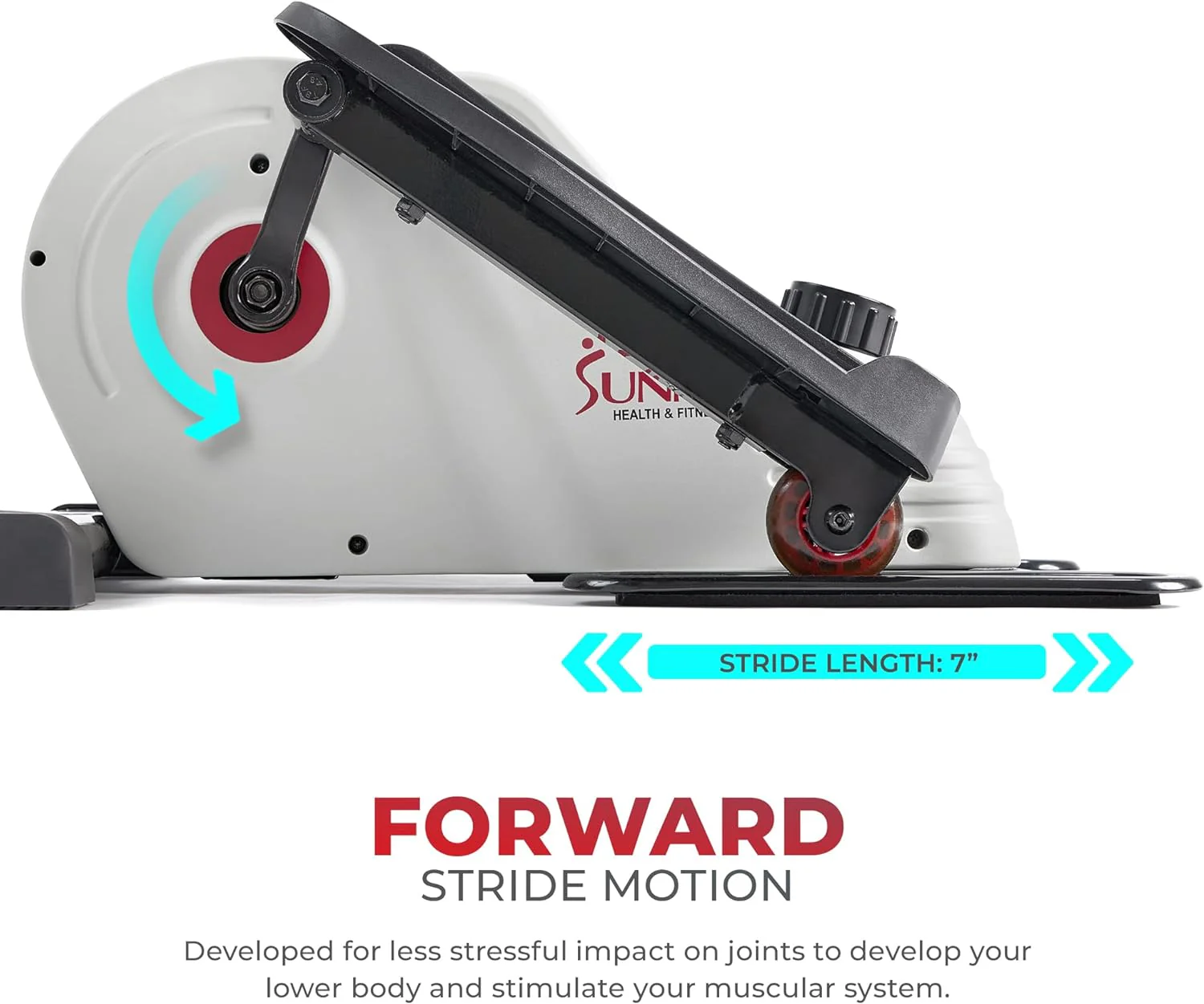 Sunny Health & Fitness Fully Assembled Magnetic Under Desk Elliptical Peddler