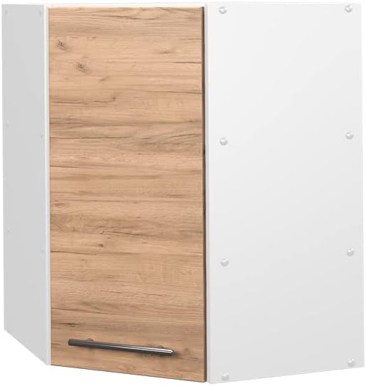 Vicco Meuble pour Four Fame-Line, Blanc Haute Brillance/Blanc, 60 cm avec étagères Ouvertes