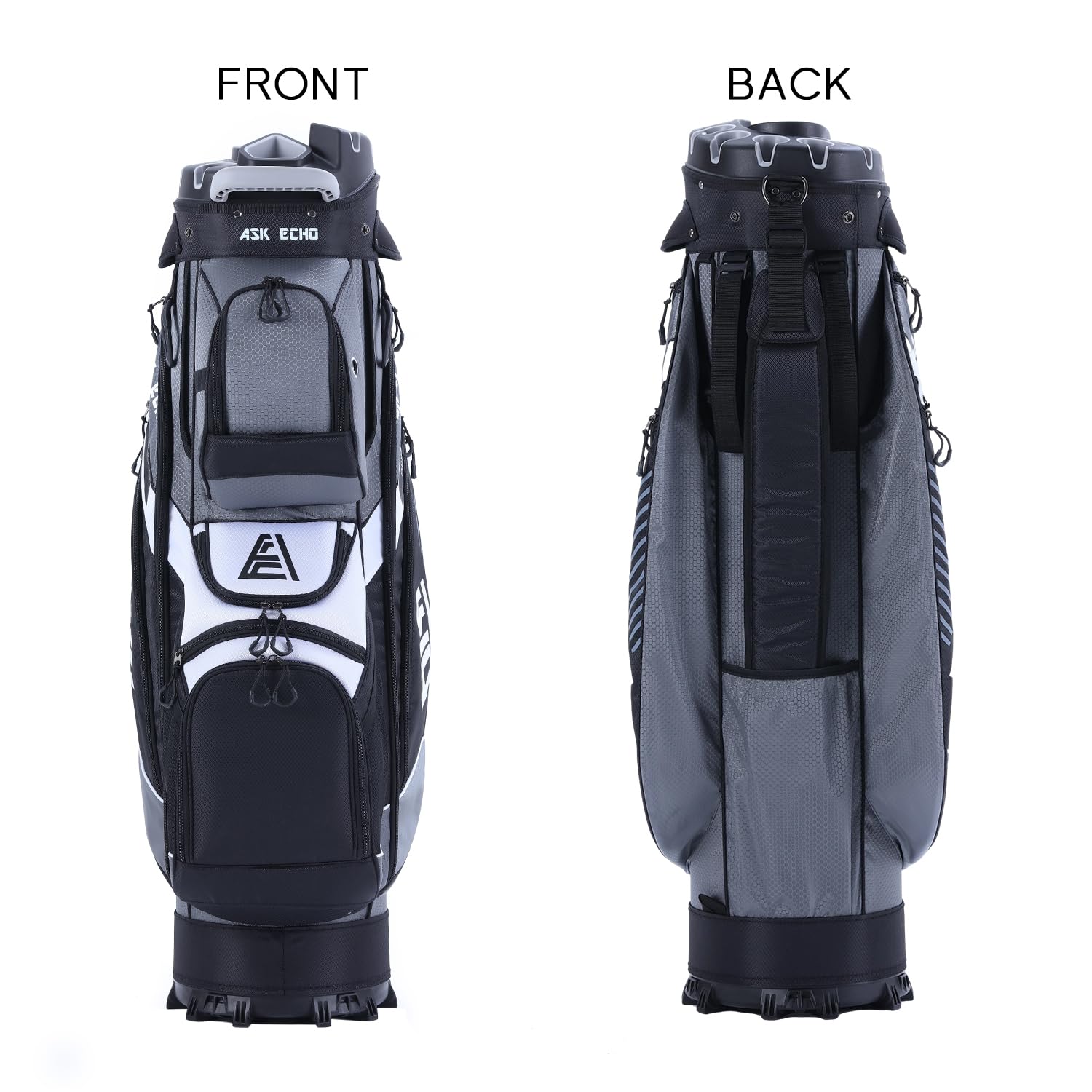ASK ECHO T-Lock Golf Cart Bag with Handles and Rain Cover