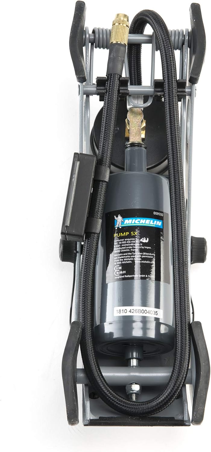 MICHELIN Pompe à Pied à Manomètre Homologué - 009500 Noir