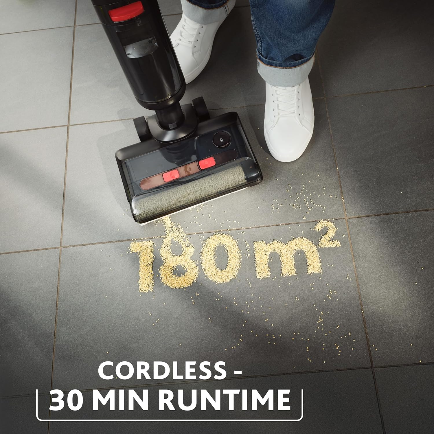 Vileda PureClean S5, Aspirateur Laveur sans Fil, Aspirateur Sec et Humide, Nettoyeur de Sol Intelligent sans Fil, Auto-Nettoyant et Léger, Longue Durée de Vie