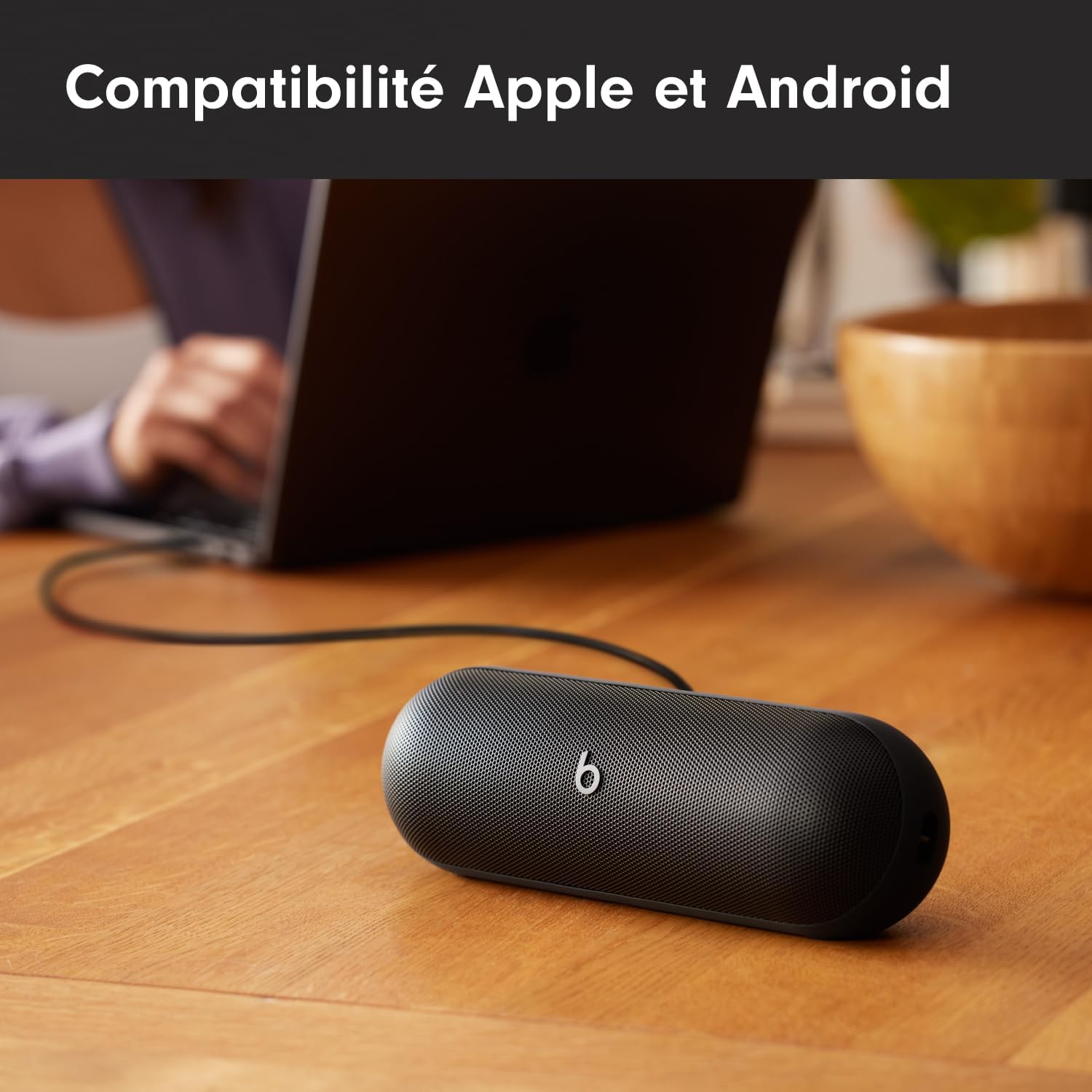 Beats Pill – Enceinte sans Fil Bluetooth et Recharge Mobile Via USB-C – Jusqu'à 24 Heures d'autonomie, résistance à l'eau (IP67), compatibilité Apple et Android, Microphone intégré – Champagne
