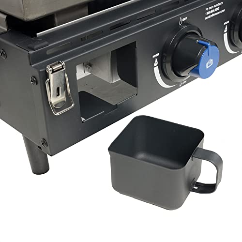 Razor Griddle Gas Grill & Griddle for Backyard Cooking and Camping, Portable Grill with Cart & Side Shelf