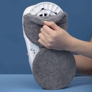 HUTT DDC55 Robot Nettoyeur Vitre, Robot Laveur de Vitre Automatique, Système de Sécurité, Navigation Intelligente, Télécommandé, pour Toutes Les Surfaces Lisses, avec 12 Chiffons