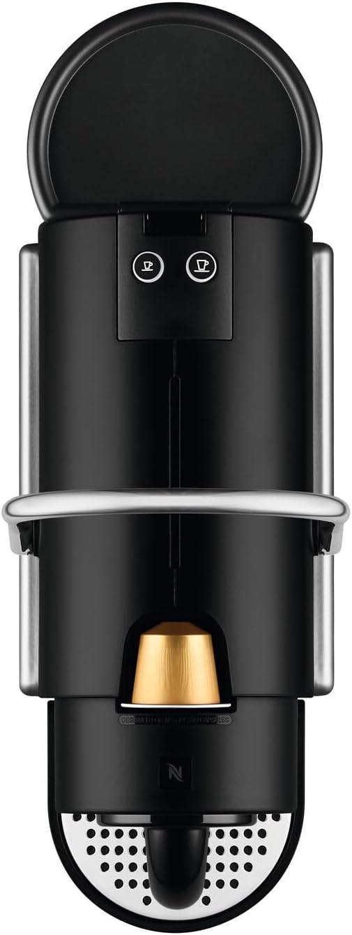 Nespresso Machine à café à capsules DeLonghi EN 124.S Pixie Silver | 1260 W | 0,7 L | Panneaux latéraux à capsules recyclées, métal argenté