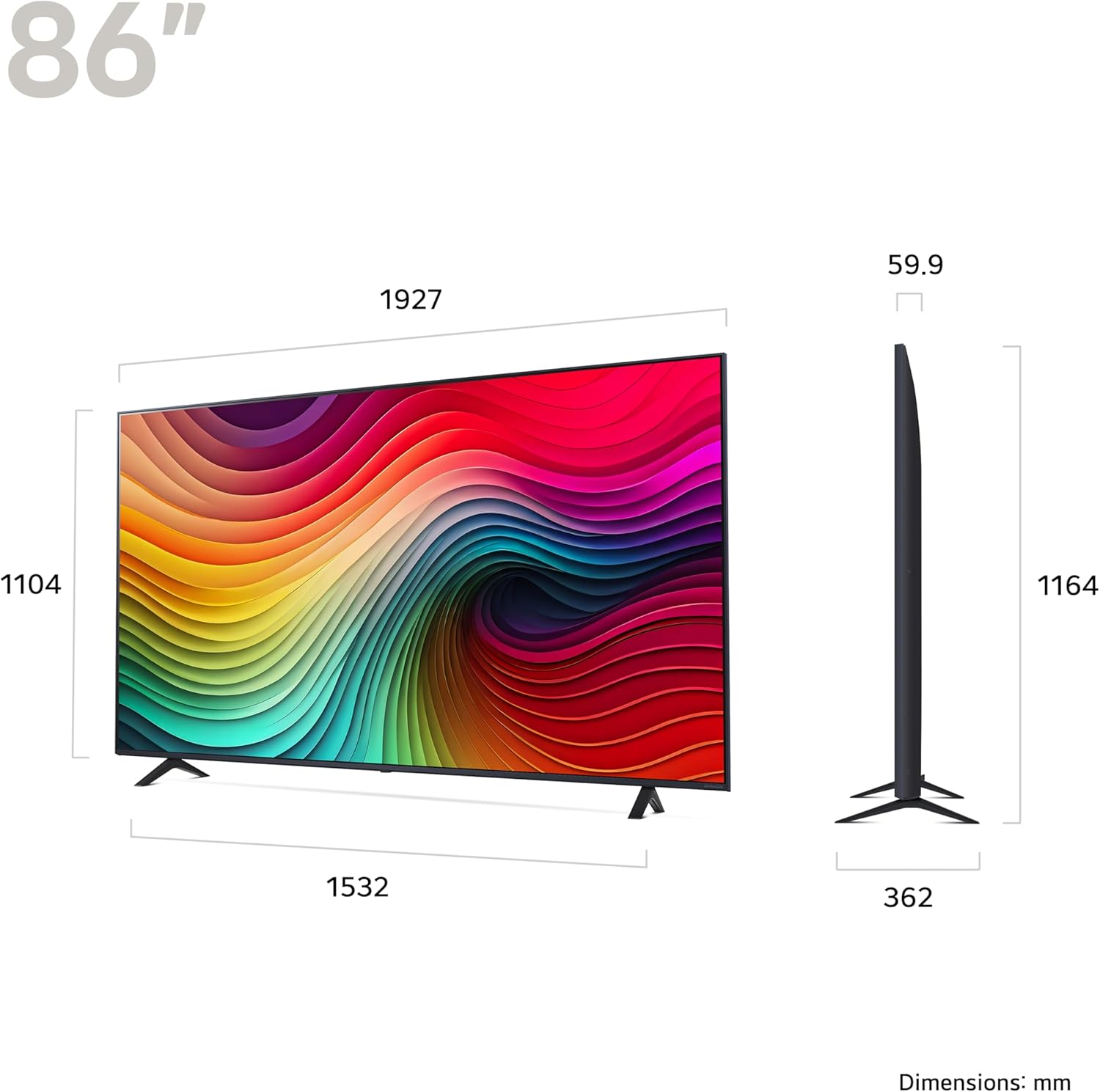 LG TV LED 2024 | 50UT73 | 50 Pouces | UHD | Processeur α5 gen 7 AI 4K, Noir