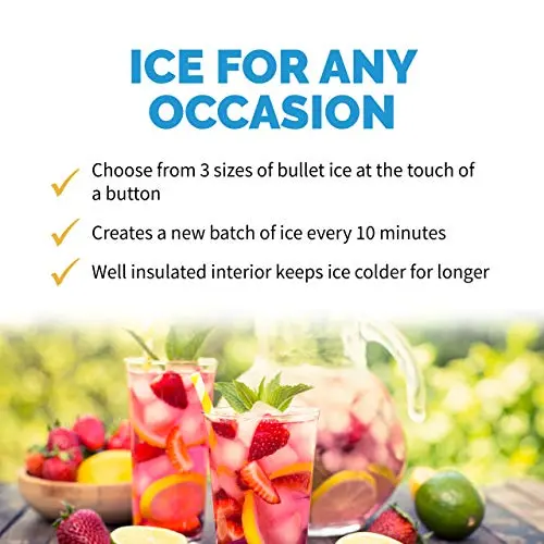 NewAir Counter Top Ice Maker Machine (Black), Compact Automatic Ice Maker, Cubes Ready in 6 Minutes, 28 Pounds in 24 Hours - Perfect for Home/Kitchen/Office/Bar