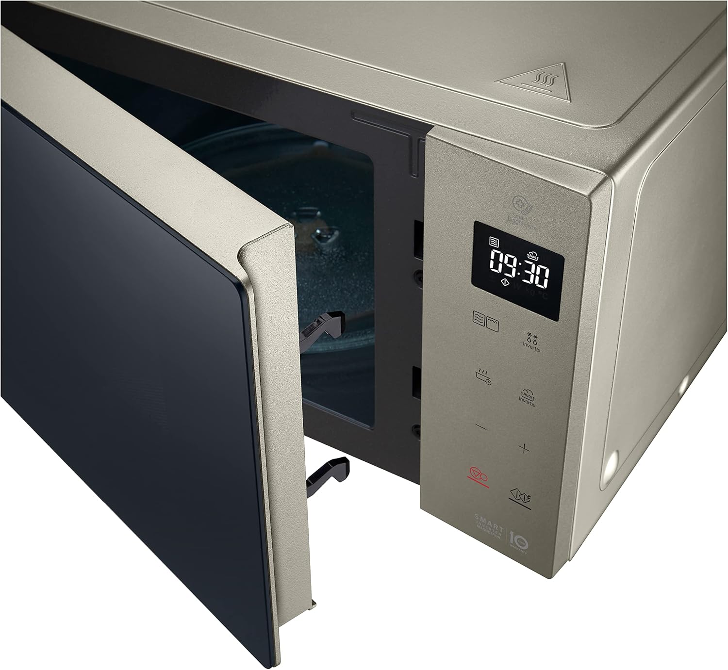 LG MH6535GIS Mikrowelle mit   Inverter Technologie & Quarz Grill, 25 Liter Kapazitt, 1000 W, Automatikprogramme, einstellbare Leistungsstufen für optimales Garen und EasyClean-Funktion, Schwarz