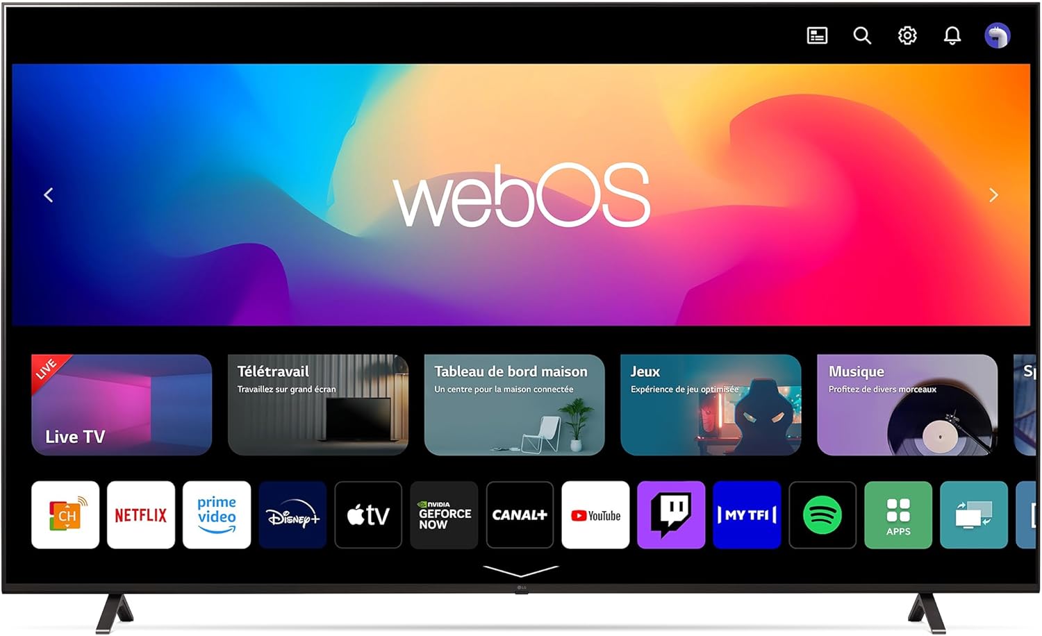 LG TV LED 2024 | 50UT73 | 50 Pouces | UHD | Processeur α5 gen 7 AI 4K, Noir