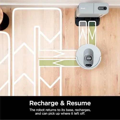 Shark RV1001AE IQ Robot Self-Empty XL, Robot Vacuum with IQ Navigation, Home Mapping, Self-Cleaning Brushroll, Wi-Fi Connected, Works with Alexa, Black