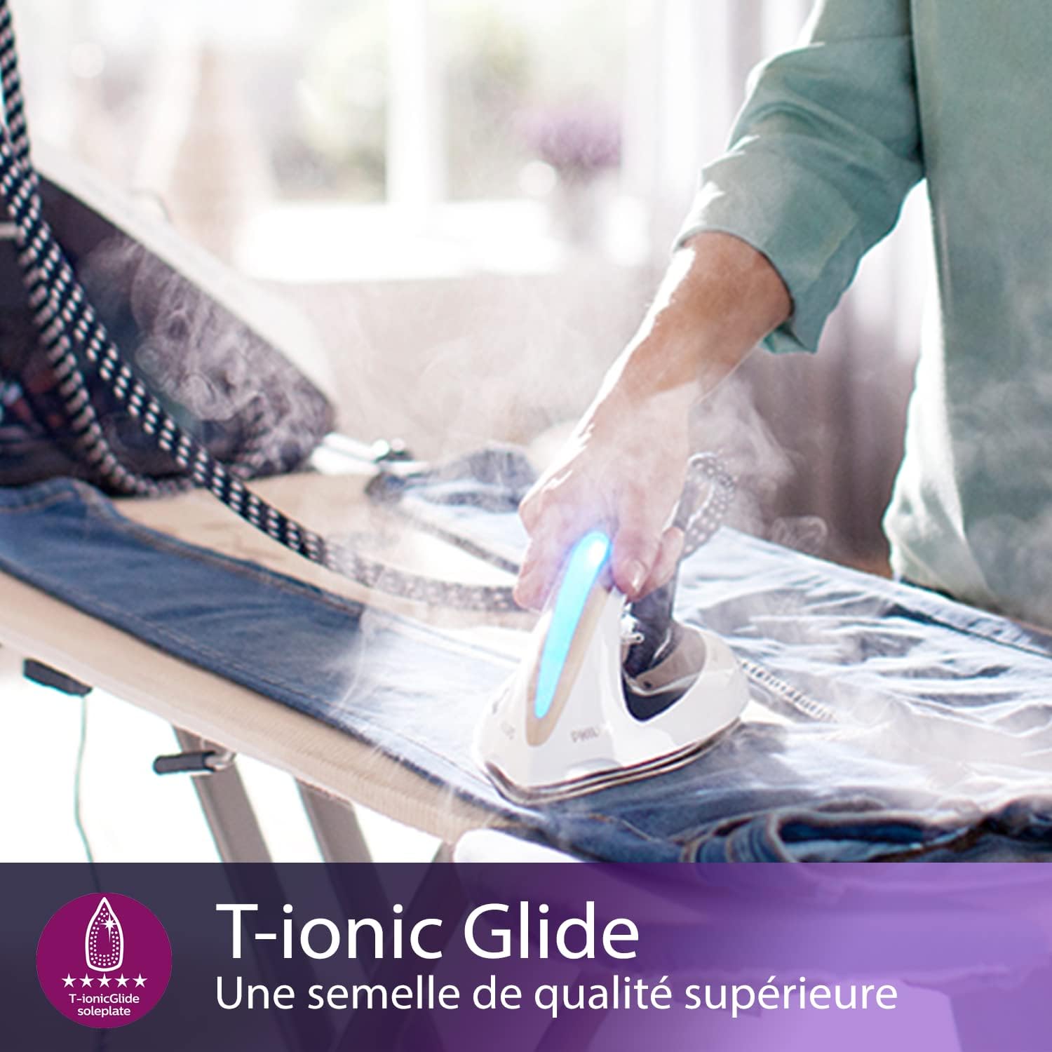 Philips PerfectCare Elite Centrale Vapeur - 2700W, Effet Pressing 520 g, 7,5 Bar, Technologie OptimalTEMP, Mode ECO, T-ionicGlide, Bleu/Blanc (GC9635/20)