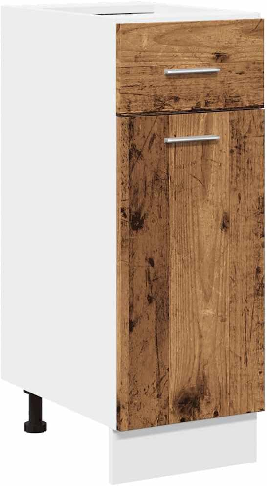 vidaXL Armoire à Micro-Ondes Placard Armoire de Rangement Meubles de Cuisine avec 4 Etagères Intérieur Maison Gris Béton 60x57x207 cm Aggloméré