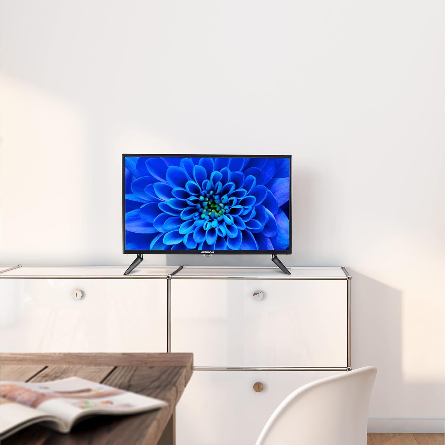 MEDION E14080 (MD 30224) Téléviseur Full HD 100,3 cm (40 Pouces) (Lecteur DVD intégré, récepteur Triple Tuner DVB-T2 DVB-C DVB-S2, 2 x HDMI, VGA, USB, Mediaplayer, CI+)