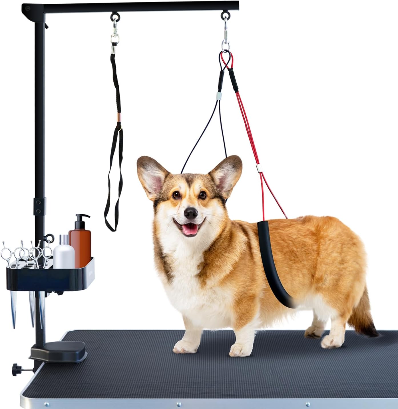 SHELANDY Bras de toilettage pour animaux de compagnie avec collier de serrage pour chiens de grande et petite taille – Hauteur réglable de 88,9 cm