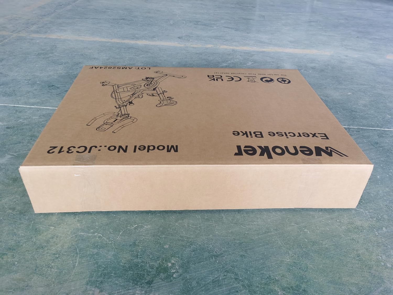 Wenoker Vélo d'Appartement Spinning, Résistance Magnétique Ajustable, Vélo d'Exercice à Siège Confortable et Écran, Entrainement Cardio Home Trainer, capacité de charge de 160 kg