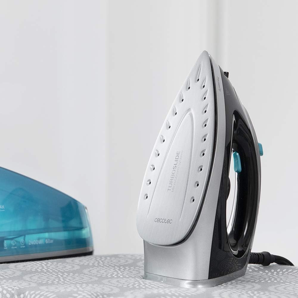 Cecotec Centrale vapeur intelligente Total Iron 10100 Pro. fer à repasser vertical et horizontal, aspiration et soufflerie, 5 programmes pour 5 tissus, 220 g/min et 5 bars.