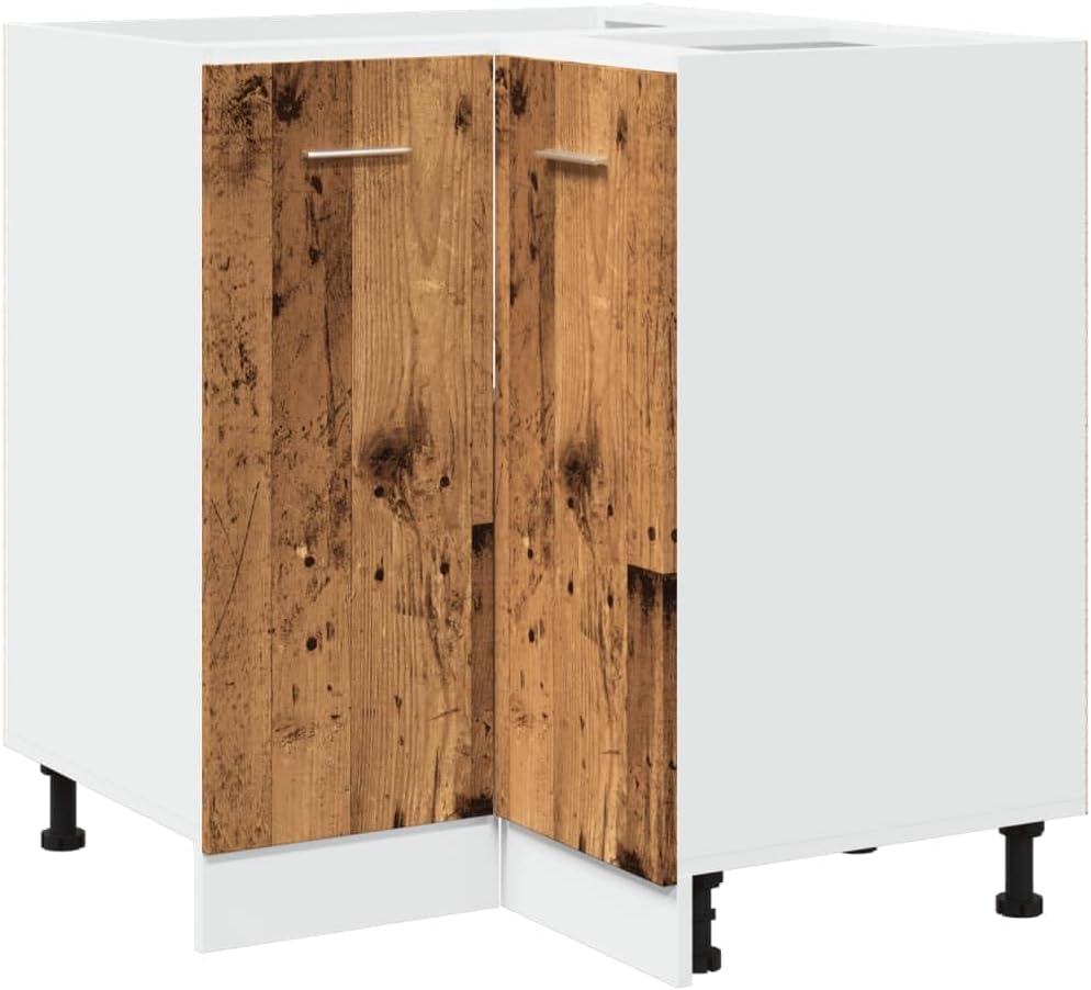 vidaXL Armoire à Micro-Ondes Placard Armoire de Rangement Meubles de Cuisine avec 4 Etagères Intérieur Maison Gris Béton 60x57x207 cm Aggloméré